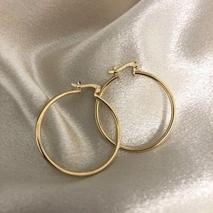 18k Gold Filled Tube Hoop Earrings